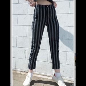 Brandy Melville Black/White Striped Tilden Pants